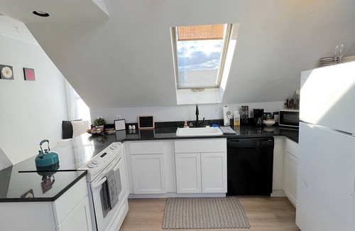 Beverly Apartment | Renovated Private Loft w/King Bed Downtown Beverly Close to Salem!