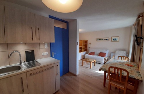 Aussois Apartment | Renovated Studio for 4 with Terrace and View in Aussois