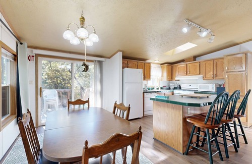 Nekoosa House | Renovated Woodland home with decks, pool table, firepit - near Petenwell Lake