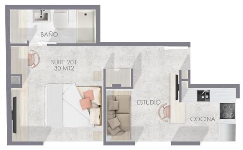 Cali Apartment | Reset Hotel & Café (Apartamento 201)