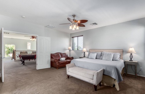 Seville House | Resort Backyard Heated Pool & Jacuzzi with downstair suite