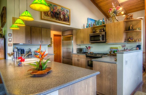 Kalihiwai House | Ridge line home with pool, ocean and valley views