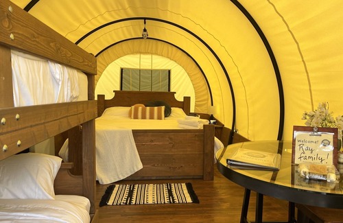 Lillington House | River-Front Wagon Glamping- The Dogwood