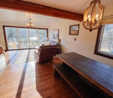 Rileyville House | Riverfront cabin with hot tub, kayaks, dock, dog ok
