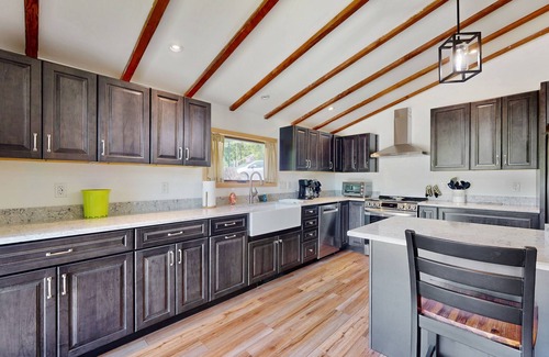Stowe Area House | Riverfront house w/valley & distant mountain views, fireplace, w/d, wifi