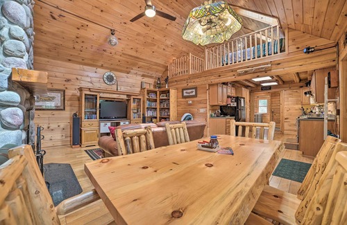 Big Creek Township Cabin | Riverfront Lewiston Cabin w/Stone Fireplace!