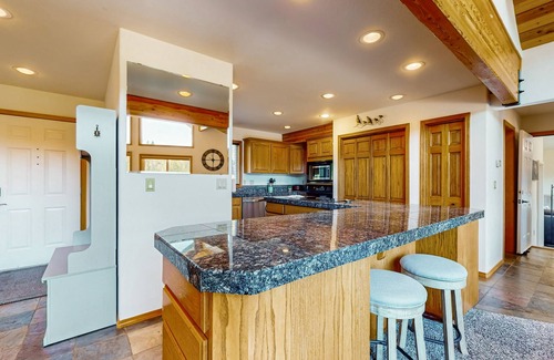 Three Rivers House | Riverfront Luxury Home with Hot Tub, AC, Deck and Grill