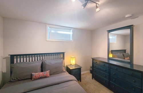 Northeast Edmonton House | Riverside Retreat: 2 Bed 1 Bath Guesthouse in Highlands with workspace!