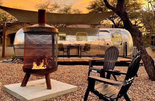 New Tucson House | Rocketship Airstream, a lovingly restore 31-foot 1973 Aistream Sovereign.