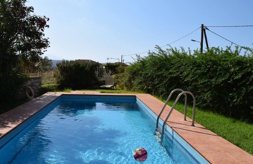Gerani Villa | Romantic villa in Prines, pool, restaurants, beach, sea-sunset view.