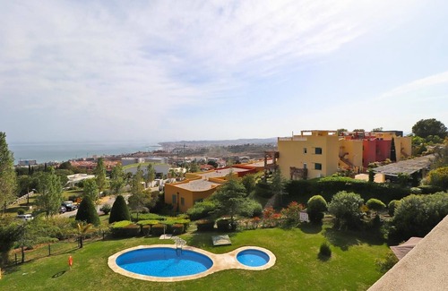 Benalmadena Apartment | Rooftop Paradise Apartment with Sea View, Pool, Wi-Fi, A/C, Terrace & Garden