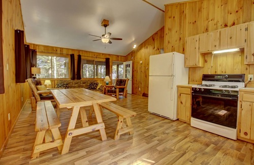 Lac du Flambeau Cabin | Roomy, Wisconsin Northwoods Lakeside Cabin w/private dock! Pet Friendly