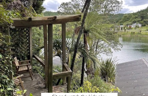 Okere Falls House | Rotoiti Lakefront Luxury with Tennis Court, Gym, and Jetty