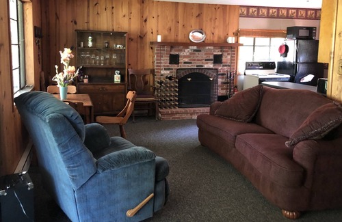 Rushford Lake House | Rustic cabin plus updated bunk house right on Rushford Lake