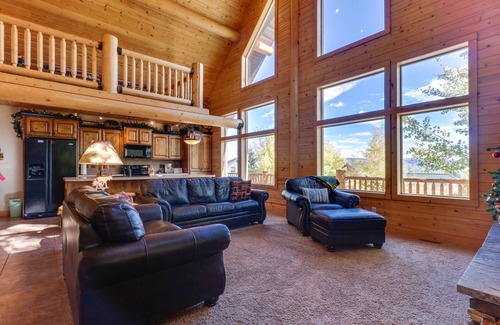 Harbor Village Cabin | Rustic cabin with lake views from deck w/grill, foosball, W/D, fireplace