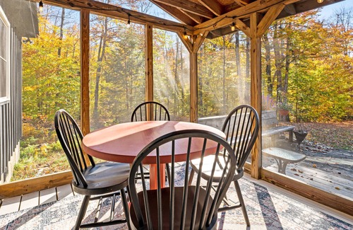 Newfane Cabin | Rustic-chic, dog-friendly cabin with fast WiFi, wood stoves, & great hiking
