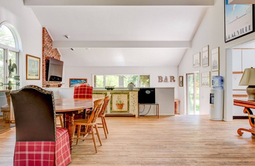 Amagansett North House | Rustic, Eclectic-style home with private pool, flooding natural light,...