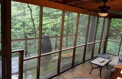 Saluda Cabin | Rustic log cabin on Pearson falls rd