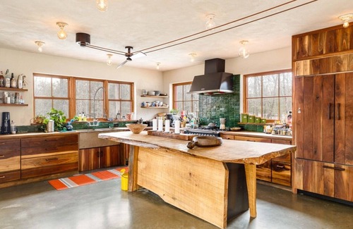 Saugerties House | Rustic Quarry Luxury with Private Lake