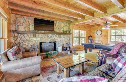 Topton House | Rustic Topton Cabin with Game Room and Private Hot Tub