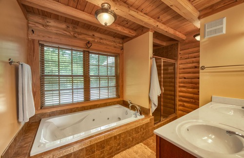 Bumpass House | S'Lumber Party- Log Home, Sandy Beach, Private Launch, Screened in Porch, and Views Galore