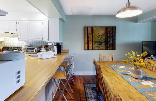 Quechee House | Saltbox townhome with views, fireplace & deck - near Quechee Club, golf & ski