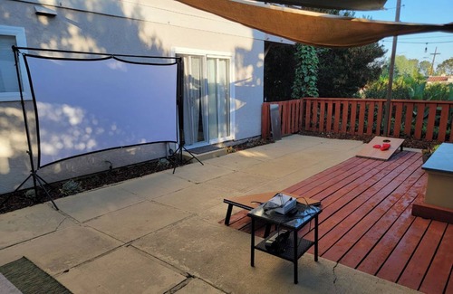 Fairmount Park Villa | San Diego's 4-bed Oasis with Hot Tub, Gym, Outdoor Theater & Huge Yard.