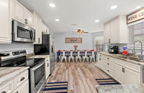 Gulf Lagoon Beach House | Sand Castle-Pool, Game Rooms, covered outdoor space with tiki bar, 1min walk to beach