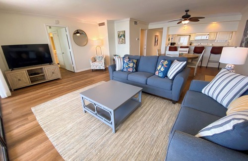 Punta Rassa Condo | Sanibel Harbour Resort - 314: Stylish condo steps away from private beach.