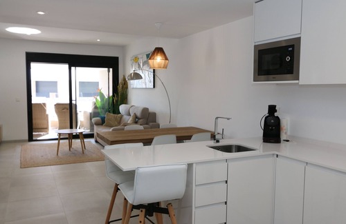 Santiago de la Ribera Apartment | Sanuk south facing balcony in Santiago de la Ribera