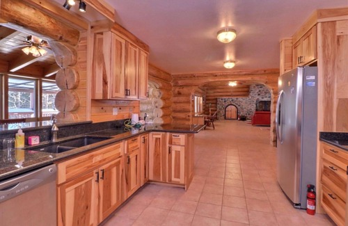 Fifield House | Scandinavian hand-scribed full log home on 31 acres and a quiet lake and trails