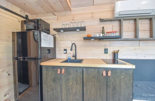 Salisbury Apartment | Scandinavian tiny home surrounded by nature with patio, solo fire pit, grill.