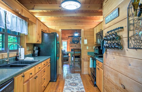 Fairview Cabin | Scenic 3-Story Cabin w/Hot Tub, Panoramic Views, Near Hatley + Biltmore Pass