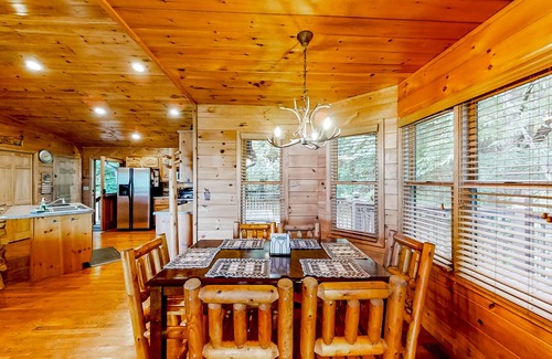 Murphy Cabin | Scenic cabin with amazing views, covered deck, firepit, & fireplace