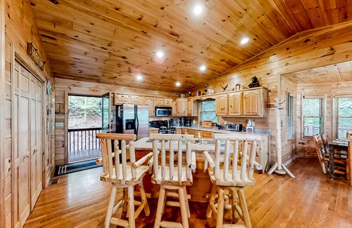 Murphy Cabin | Scenic cabin with amazing views, covered deck, firepit, & fireplace
