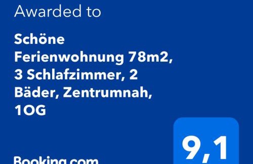 Ilversgehofen Apartment | Schöne Ferienwohnung 78m2, 3 Schlafzimmer, 2 Bäder, Zentrumnah, 1OG