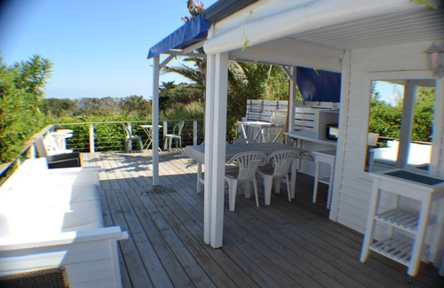 Ramatuelle House | SEA VIEW campsite KON TIKI Beach PAMPELONNE - gulf SAINT TROPEZ Mobil home MOOREA