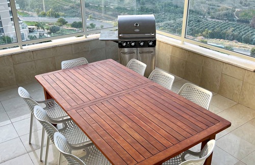 Tiberias Apartment | sea view penthouse with 3 floors and an hot tub! can host up to 15 people .n