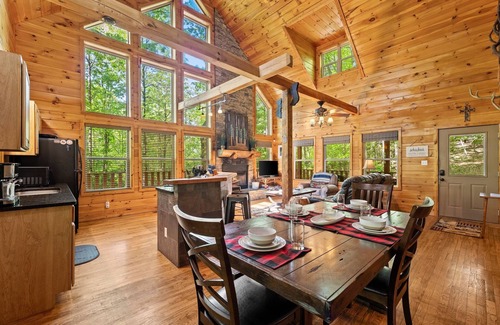 Helen Cabin | Secluded Cabin | Sauna | Hot Tub | Pet Friendly | Game Room | Wrap Around Deck