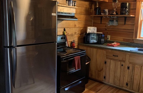 Rogers Cabin | Secluded Cabin with a private waterfall at Spirit Lake and internet