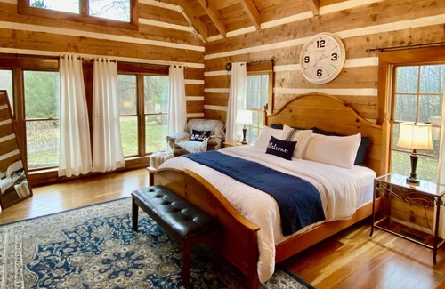 Bladensburg Cabin | SECLUDED HISTORIC CABIN W/HOT TUB, FISHING, HIKING & MUCH MORE
