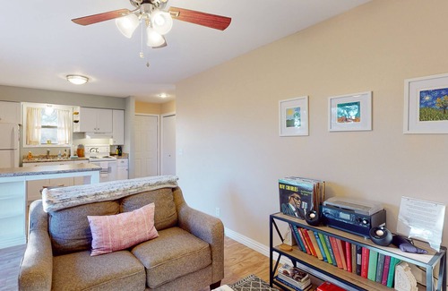 Holiday Island Condo | Secluded home near lake with a deck, wooded views & WiFi