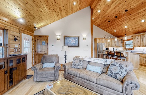 Turtle Lake House | Secluded home with amazing mountain & lake views, deck, fireplace, & WiFi