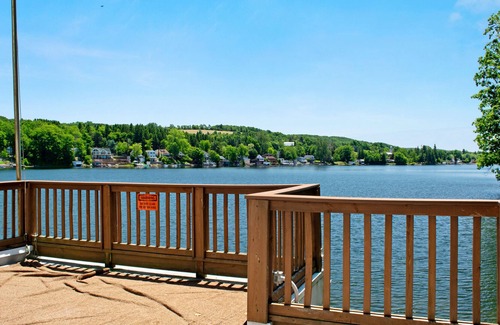 Cohocton House | Secluded Lakefront House with Private Dock and Spacious Deck - Dogs Welcome