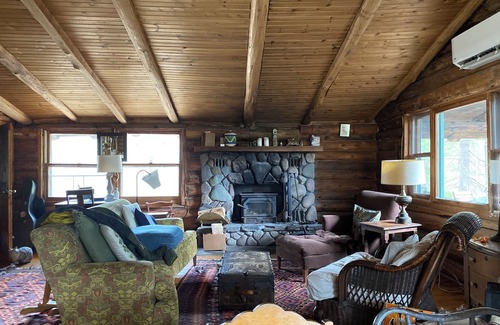 Phoenicia Cabin | Secluded Log Cabin with Catskill Mountain Views, Seasonal Pond & Cozy Fireplace