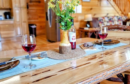 Gatlinburg - Pigeon Forge Cabin | Secluded Mountain Cabin w/beautiful views, LED Hot Tub, King Suite, Grill Area