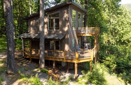 Roseland Cabin | Secluded Mountain Treehouse w/ Panoramic Views nea
