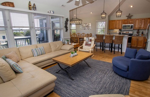 Ocean Sands House | Semi-Oceanfront, 6 BRs, Priv Pool, H Tub, Rec Rm, OS6B, Seashell