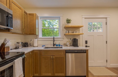 Ellsworth Apartment | Serene 2-bedroom apartment with WiFi in Ellsworth with a backyard stream.