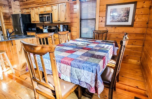 White Oak Lodge Cabin | Serene cabin with hot tub, pool, firepit, deck, & free attraction tickets